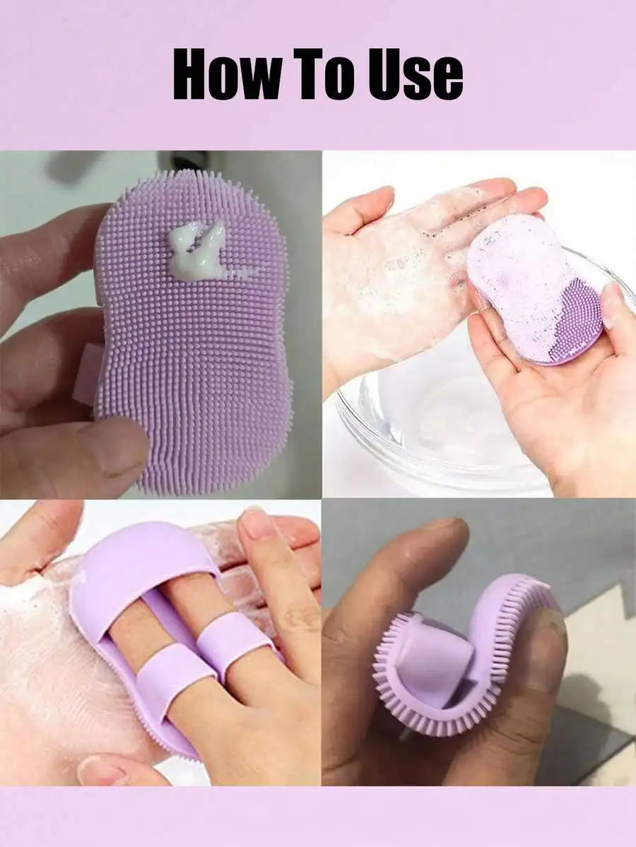 Silicone Finger Facial Brush | Soft Bristle Pore Cleansing Facial Cleansing Brush QXL