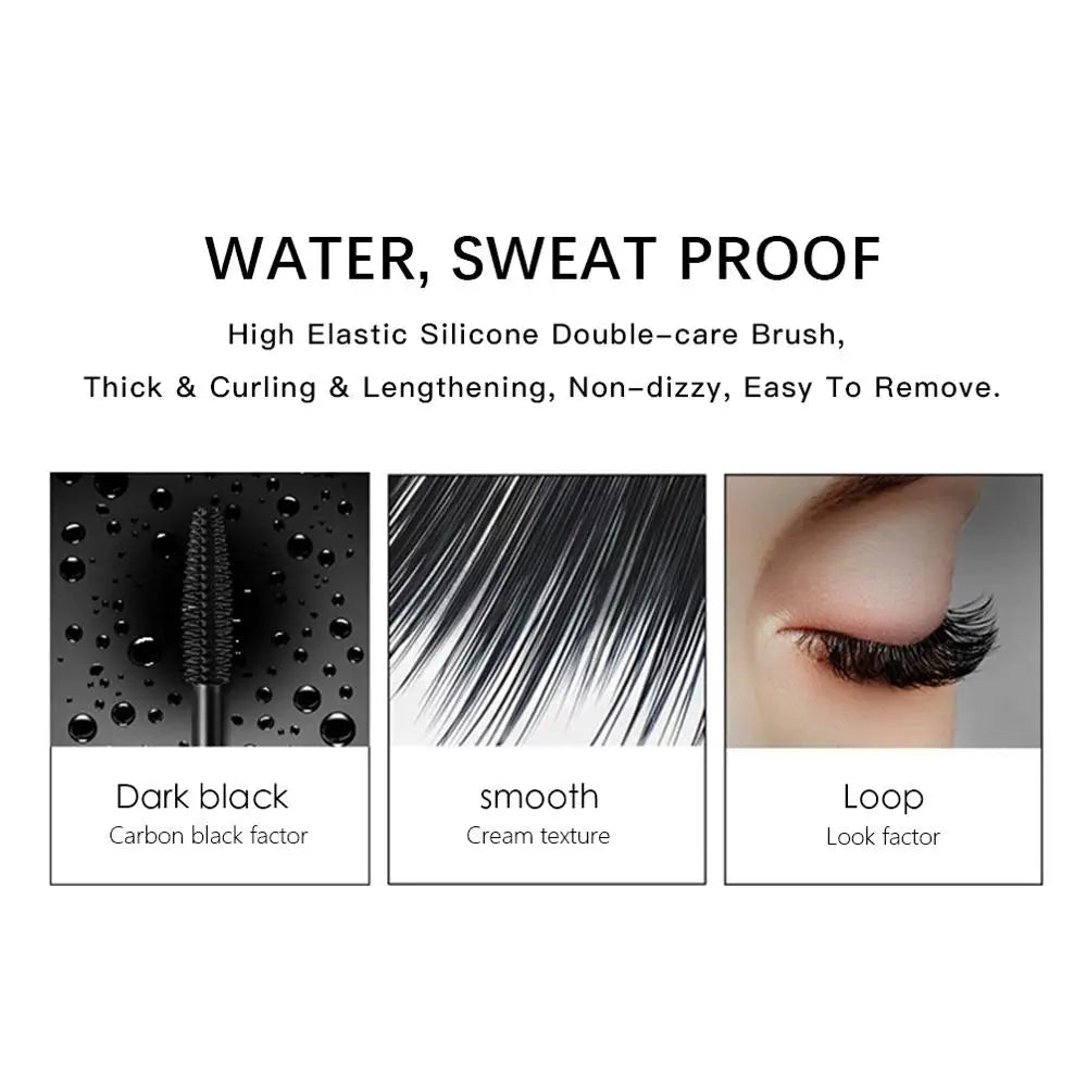 QIBEST 2-Pack 4D Silk Fiber Mascara – Waterproof & Lengthening Fiber Mascara QXL