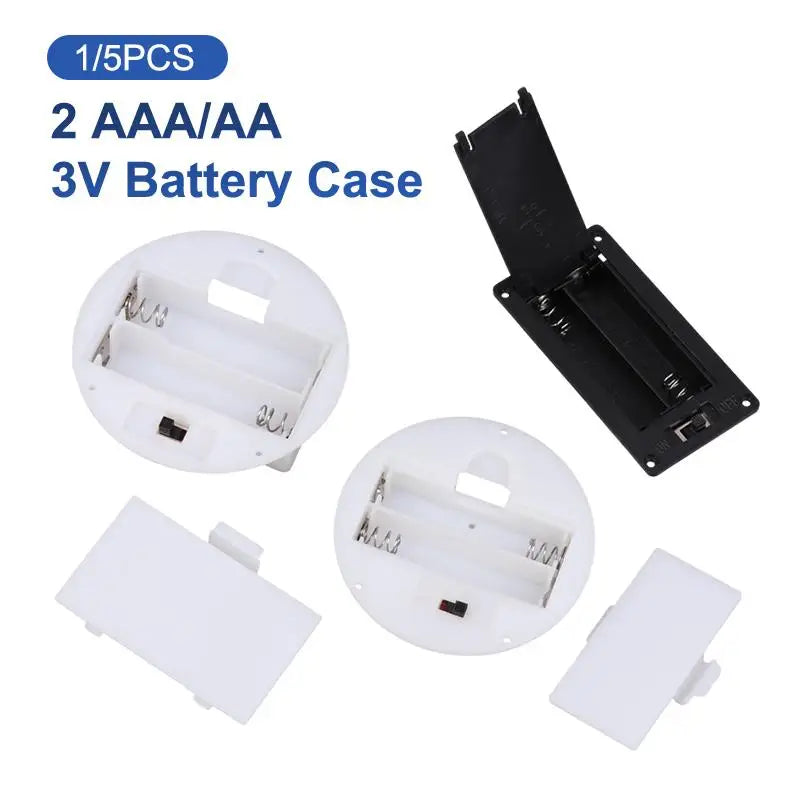 2-Slot AA/AAA 3V Battery Holder Case with On/Off Switch Battery Holder Case QXL