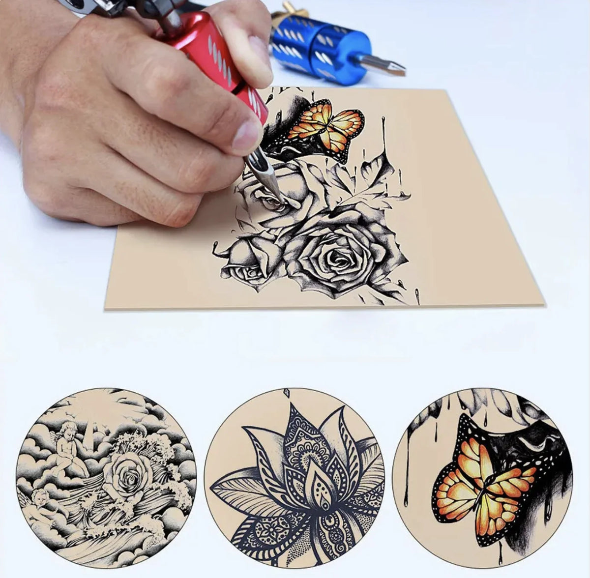 5-Pack Tattoo Practice Skin | Microblading & Eyebrow Training Tattoo Practice Skin QXL