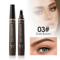 Clubday 4-Prong Eyebrow Pen – Waterproof Wild Brow Effect Eyebrow Pen QXL 03 1.5ml