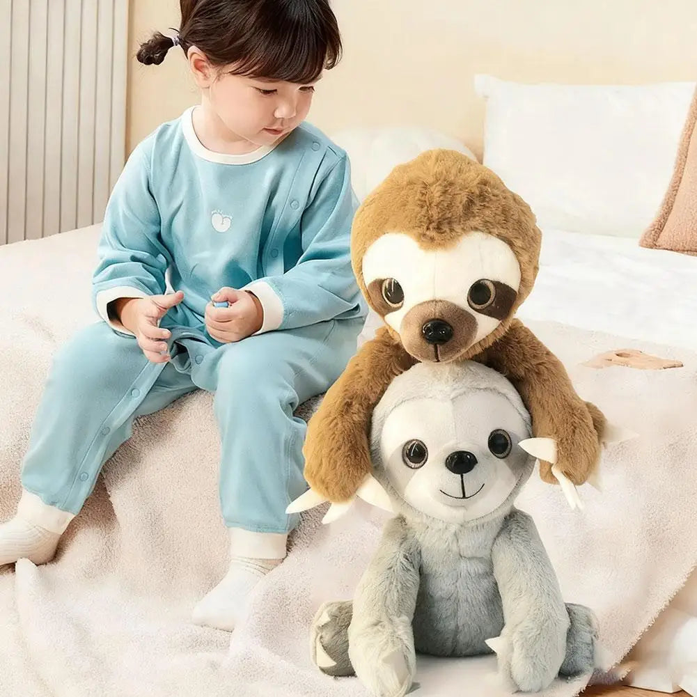 25cm Kawaii Sloth Plush Stuffed Animal | Mom & 4 Baby Set Stuffed Animal Plush QXL