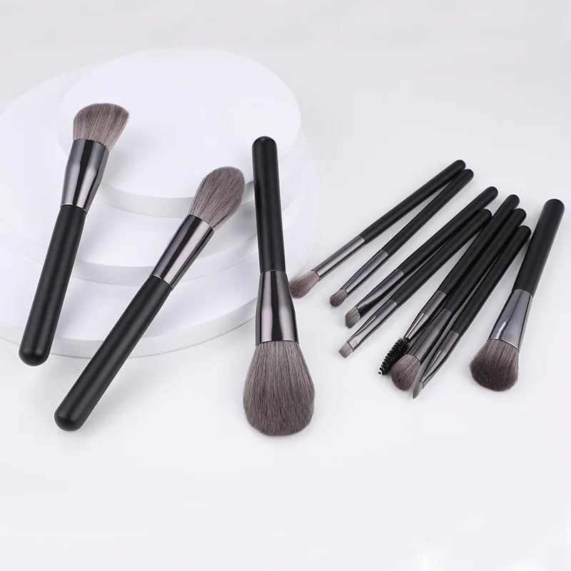11-Piece Soft Synthetic Makeup Brush Set – Face & Eye Tools Makeup Brush Set QXL