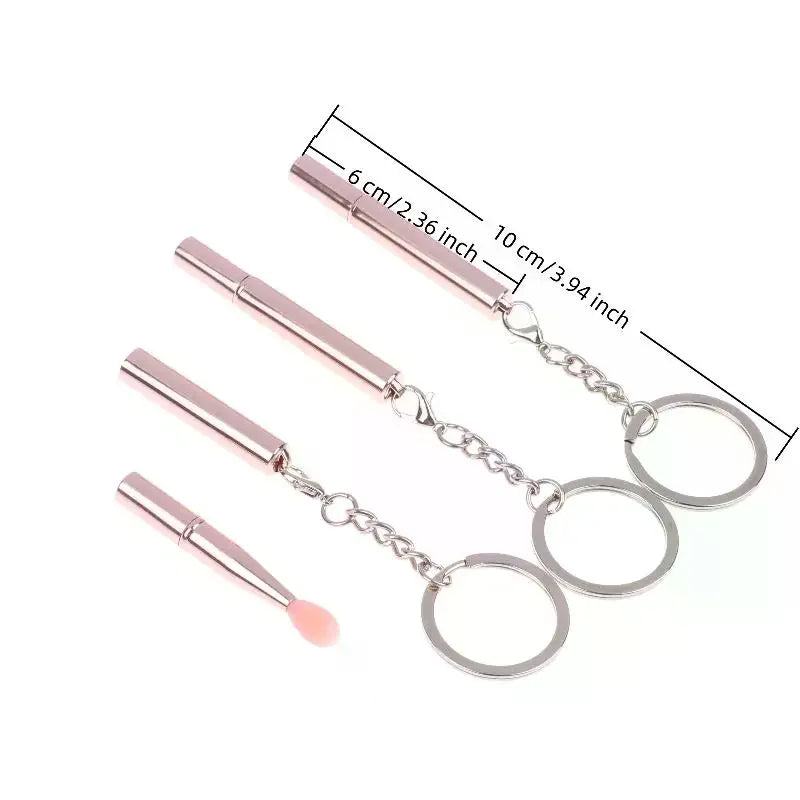 Silicone Lip Brush Keychain | Dustproof Cover Portable Lip Brush QXL