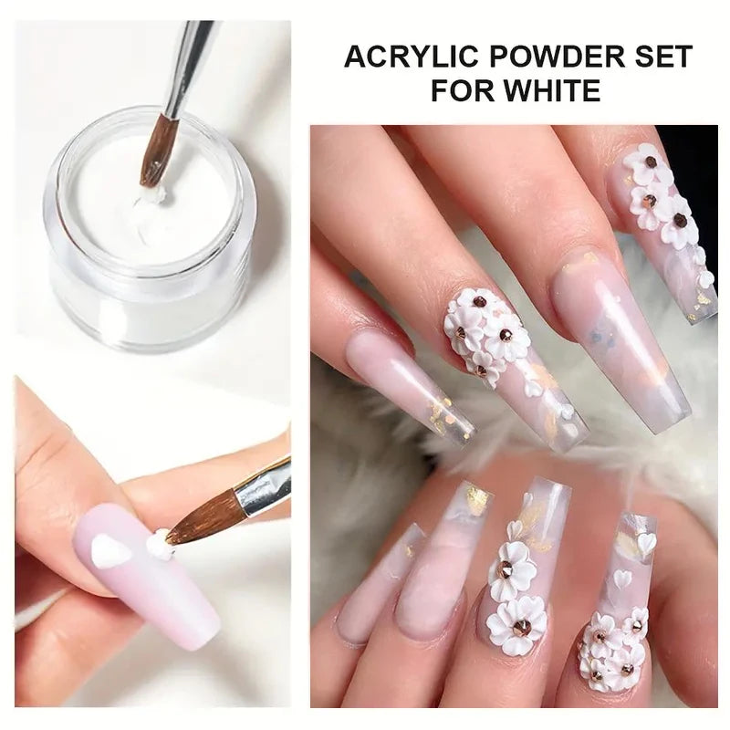 60g Acrylic Crystal Nail Powder – French Manicure & Extensions Acrylic Nail Powder QXL