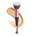 2-in-1 Double-Ended Makeup Brush | Foundation, Blush & Concealer Makeup Brush QXL Black-rose golden China Mainland