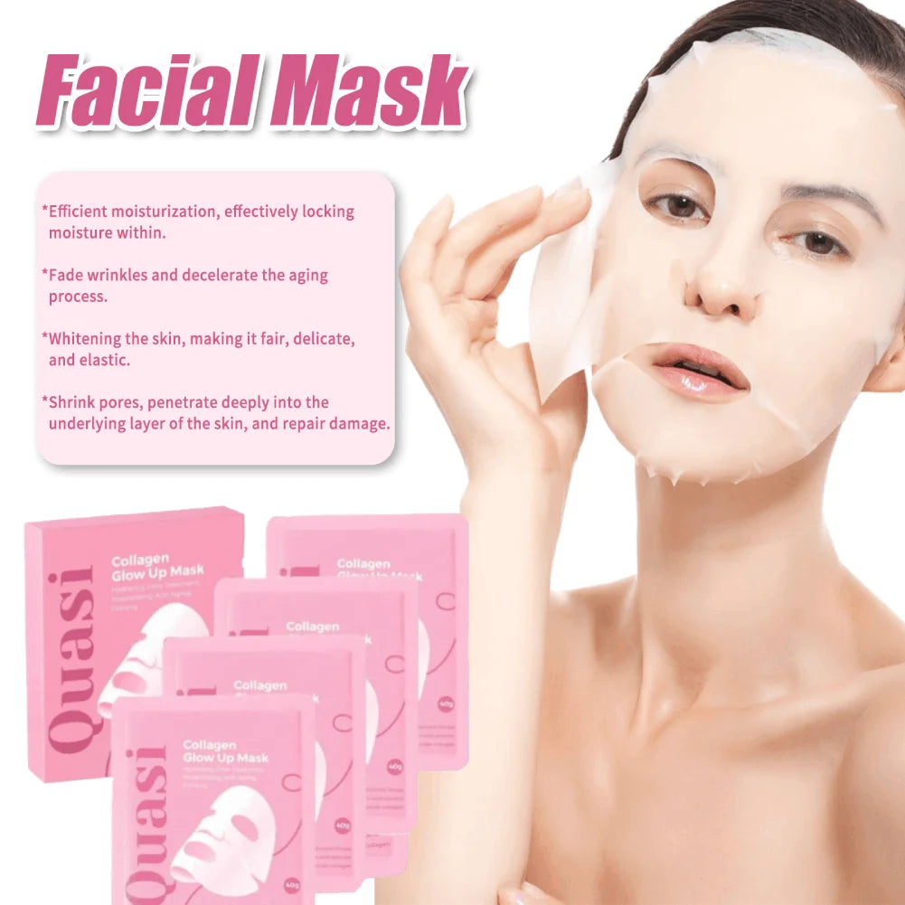 4-Pack Collagen Overnight Face Mask – Hydrating & Brightening Overnight Face Mask QXL