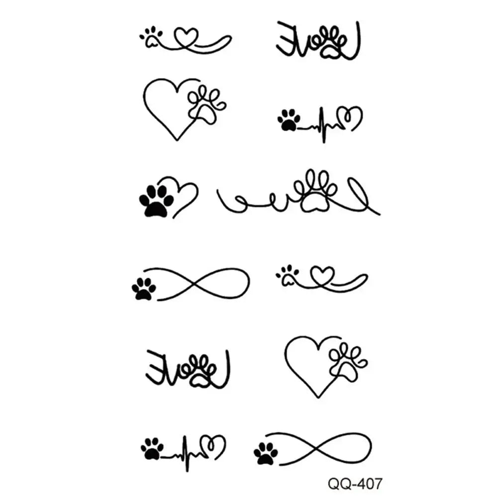 Waterproof Temporary Tattoo Sticker | Black Heart Body Art Temporary Tattoo Sticker QXL