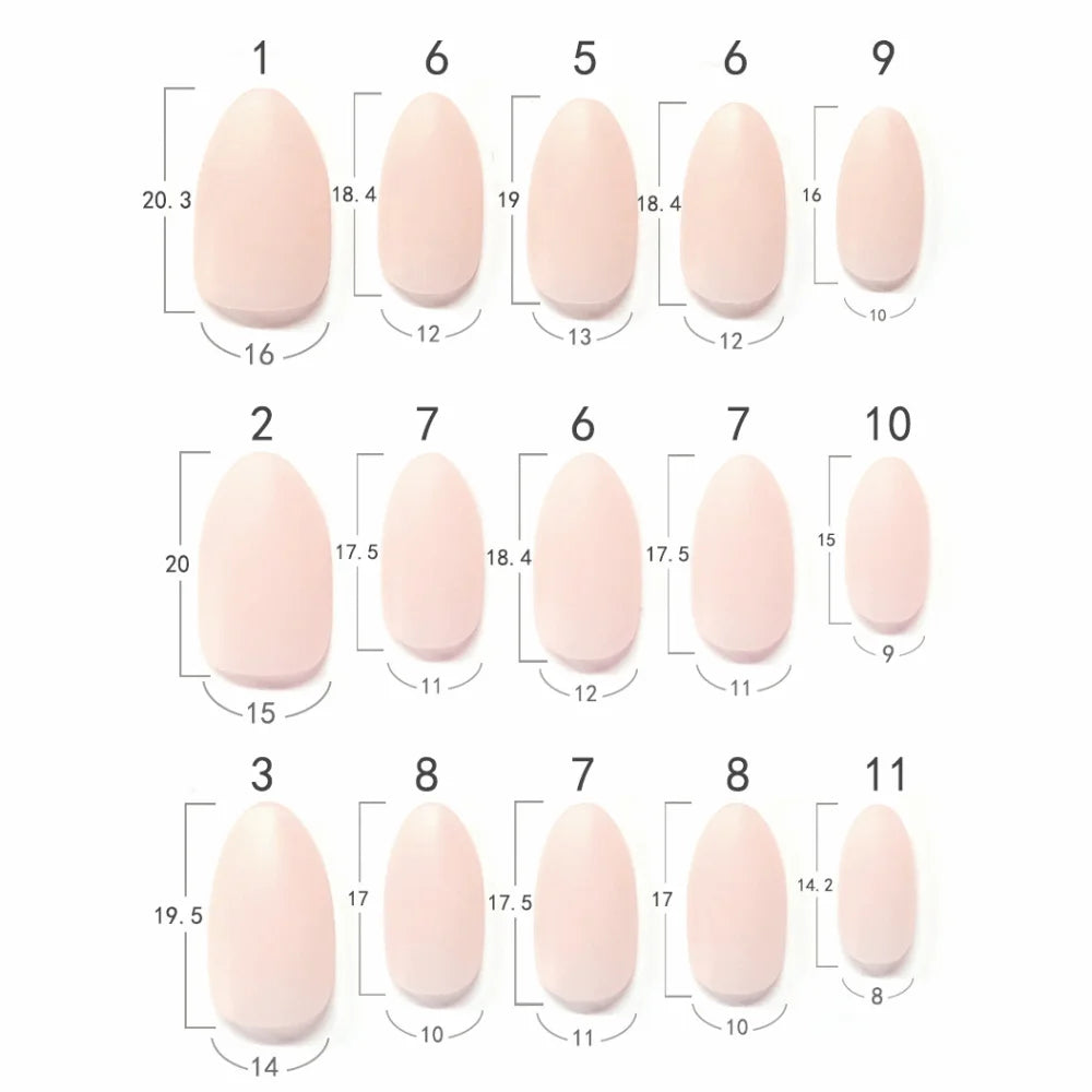 30-Pc Nude Pink Press-On Nails | Glossy White Edge Medium Press-On Nails QXL