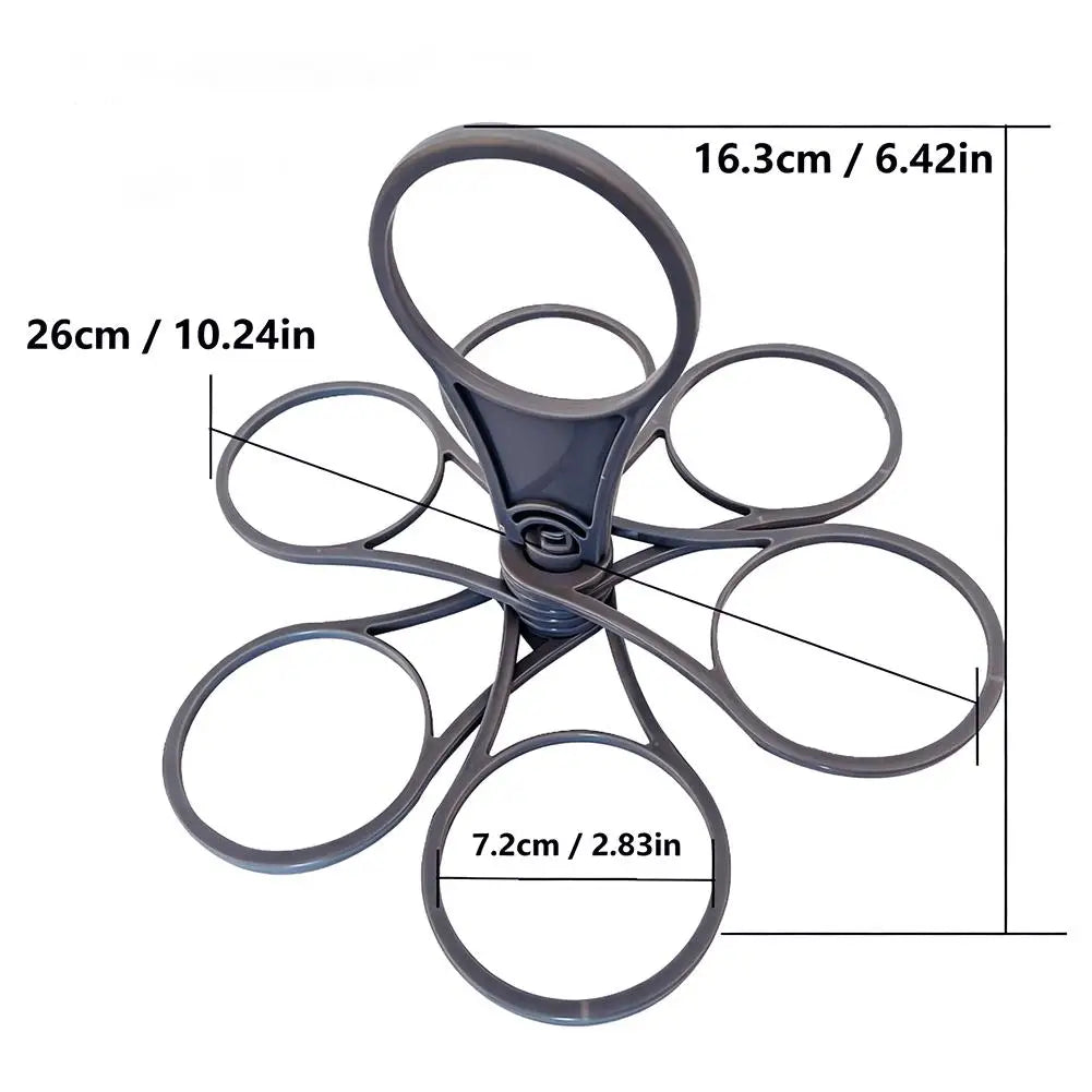 Foldable 6-Cup Drink Carrier Tray | Portable Cup Holder Foldable Cup Carrier QXL
