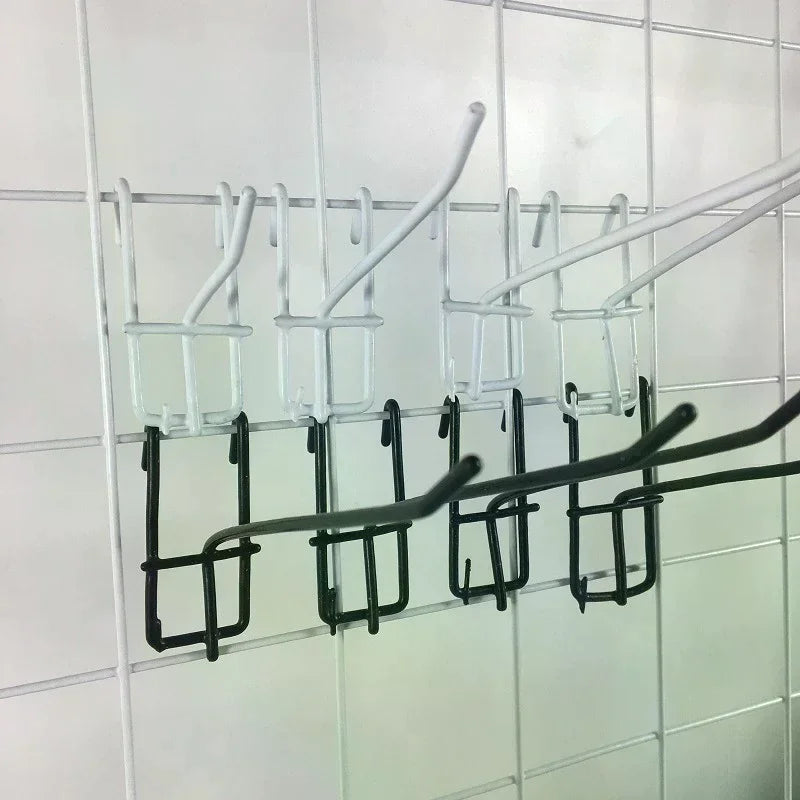 10-Pack Iron Wire Mesh Grid Hooks 3.3mm | 5–20cm Display Wire Grid Hooks QXL