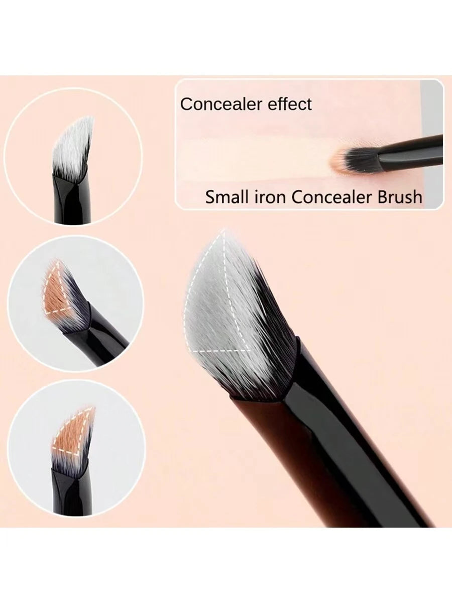 Triangular Sloped Foundation & Concealer Brush | Highlight Blush Makeup Brush QXL black