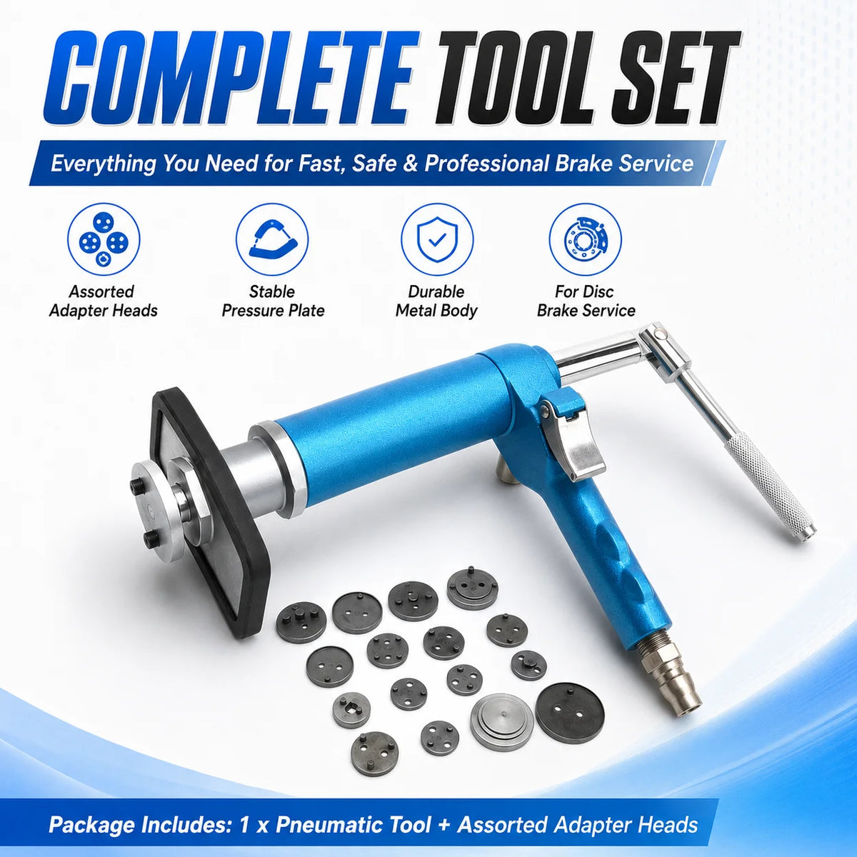Pneumatic Disc Brake Caliper Piston Tool | Air-Operated Press Brake Caliper Tool QXL