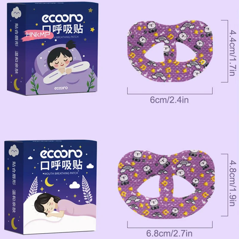 30-Pack Cartoon Mouth Breathing Sleep Strips | Nasal Aid Tape Sleep Mouth Strips QXL