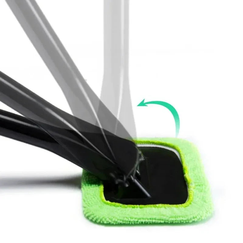 Car Window Cleaner Brush Kit – Long Handle Microfiber Wiper Car Cleaning Brush QXL