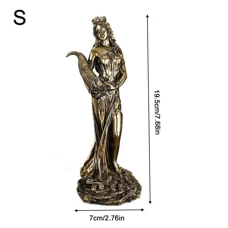 Tyche Greek Goddess of Fortune Resin Sculpture | Lucky Decor Decorative Sculpture QXL S