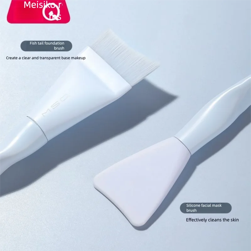 MSQ Dual-Head Foundation & Mask Brush – Angled Crease Foundation Makeup Brush QXL