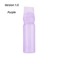 Silicone Scalp Massage Brush & Hair Dye Applicator Bottle Hair Dye Applicator QXL A-purple