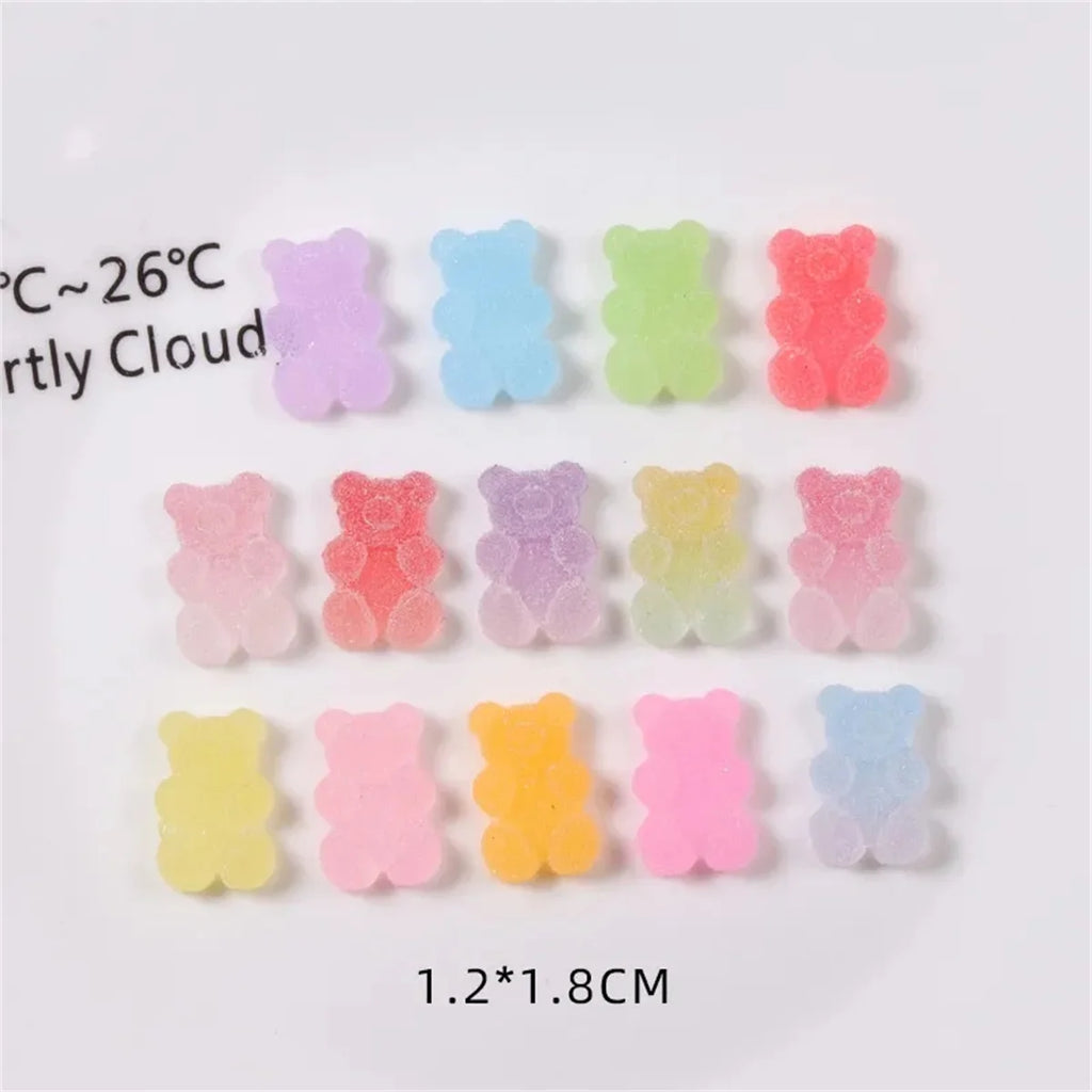 Kawaii Gummy Bear Resin Nail Art Charms | 3D DIY Decoration Nail Art Charms QXL