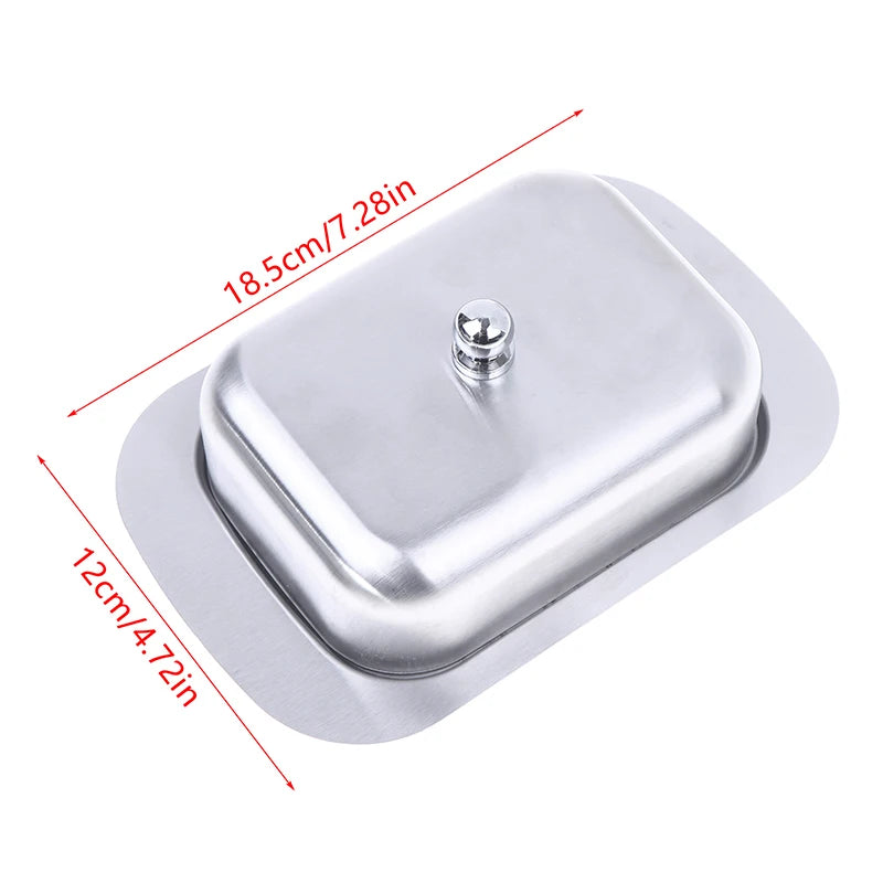 Stainless Steel Butter Dish with Lid | Retro French Style Butter Dish QXL