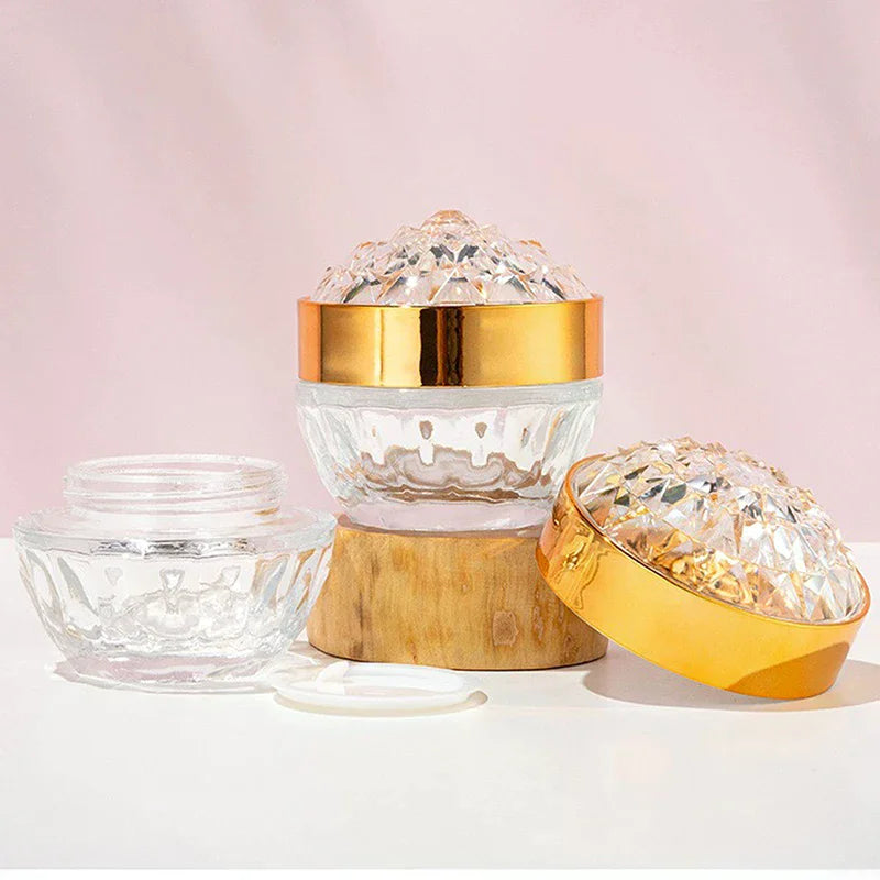 50g Diamond Lid Glass Cosmetic Jar | Cream & Lotion Cosmetic Storage Jar QXL