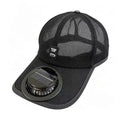 Solar USB Cooling Fan Hat | UV Sun Protection Mesh Cap Cooling Fan Hat QXL Black