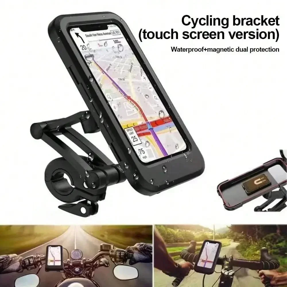 360° Waterproof Motorcycle Bike Phone Mount | Universal GPS Holder Motorcycle Phone Mount QXL