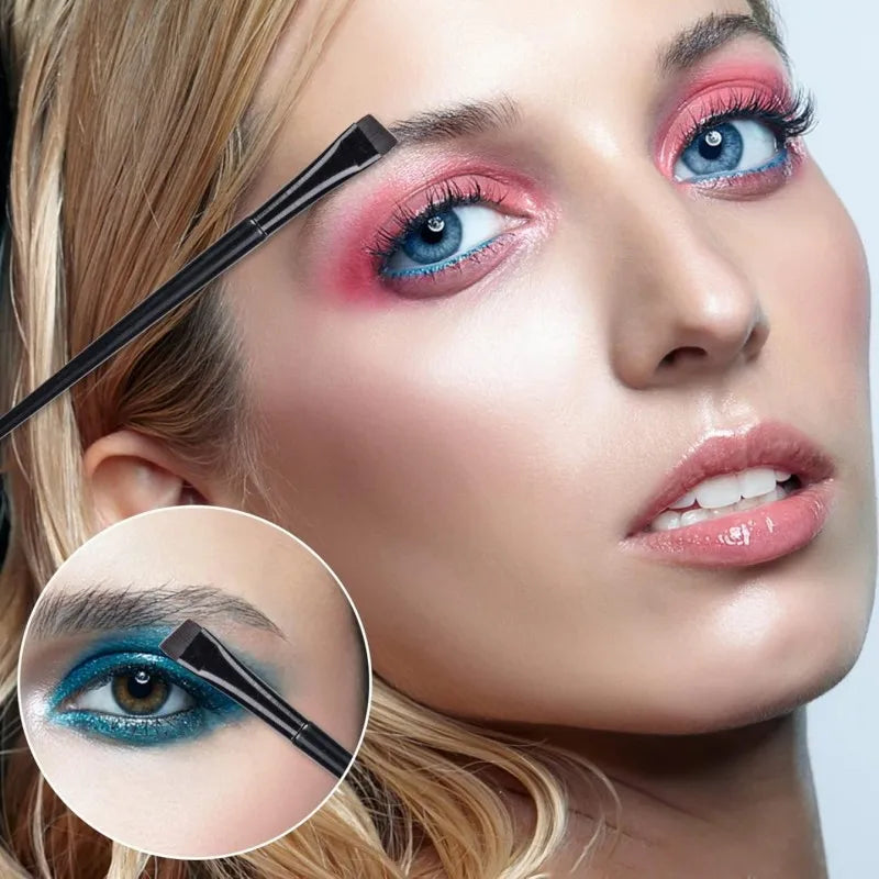 2-Pc Angled Blade Brush Set | Eyeliner, Brow & Lip Brushes Angled Makeup Brush Set QXL