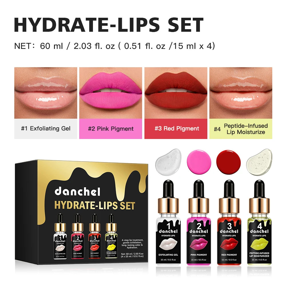 BB Lips Serum Starter Set | Semi-Permanent Lip Tint Glow Kit Lip Tint Serum Kit QXL 1pc