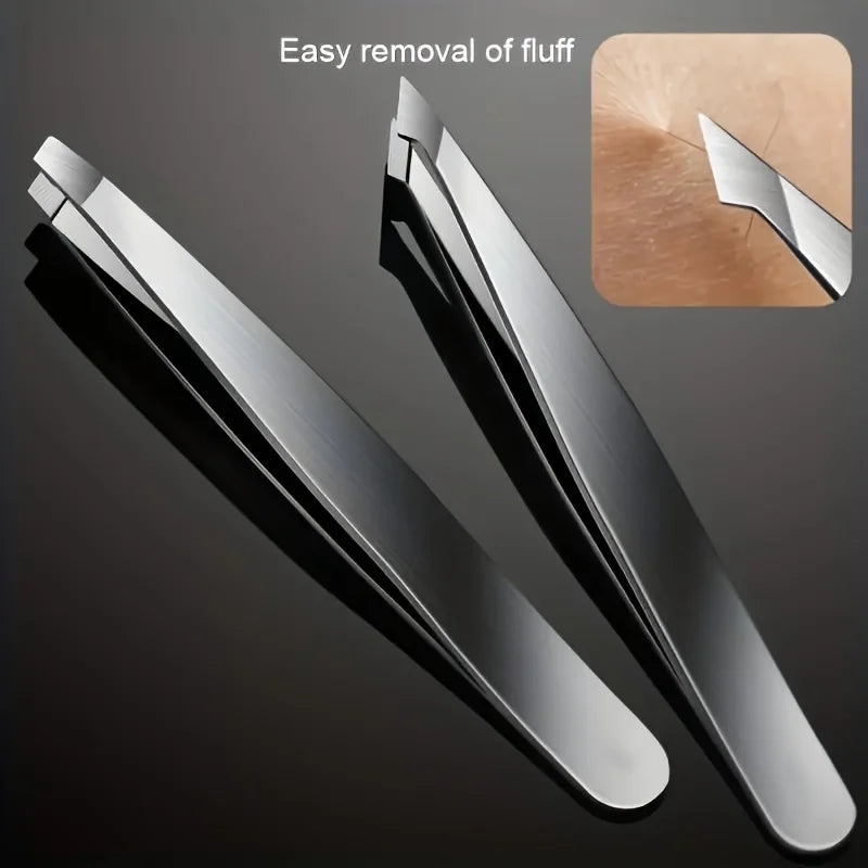 4-Piece Stainless Steel Eyebrow Tweezer Set | Facial Hair Tool Eyebrow Tweezer Set QXL