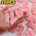 Disposable Nail File Set with Wood Sticks | 20/80/100pc Disposable Nail File QXL pink