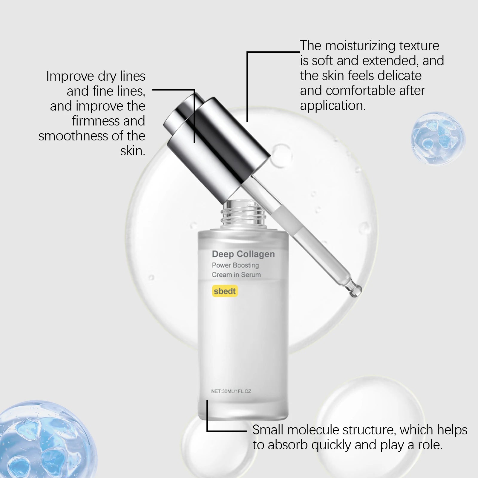 Hyaluronic Acid Firming Serum | Lifts, Firms & Minimizes Pores Anti-Aging Face Serum QXL