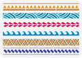 Samoan Geometric Border Stencil 8.3x11.7" Reusable PET Painting Stencil QXL AECH04-14299
