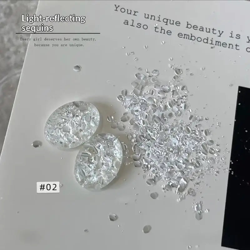 Glitter Nail Art Sequins | DIY Multicolor Nail Design Set Nail Art Sequins QXL