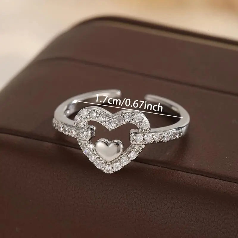 Double Layer Butterfly Mermaid Tail Crystal Ring | Adjustable Fashion Ring QXL A8