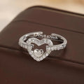 Double Layer Butterfly Mermaid Tail Crystal Ring | Adjustable Fashion Ring QXL A8