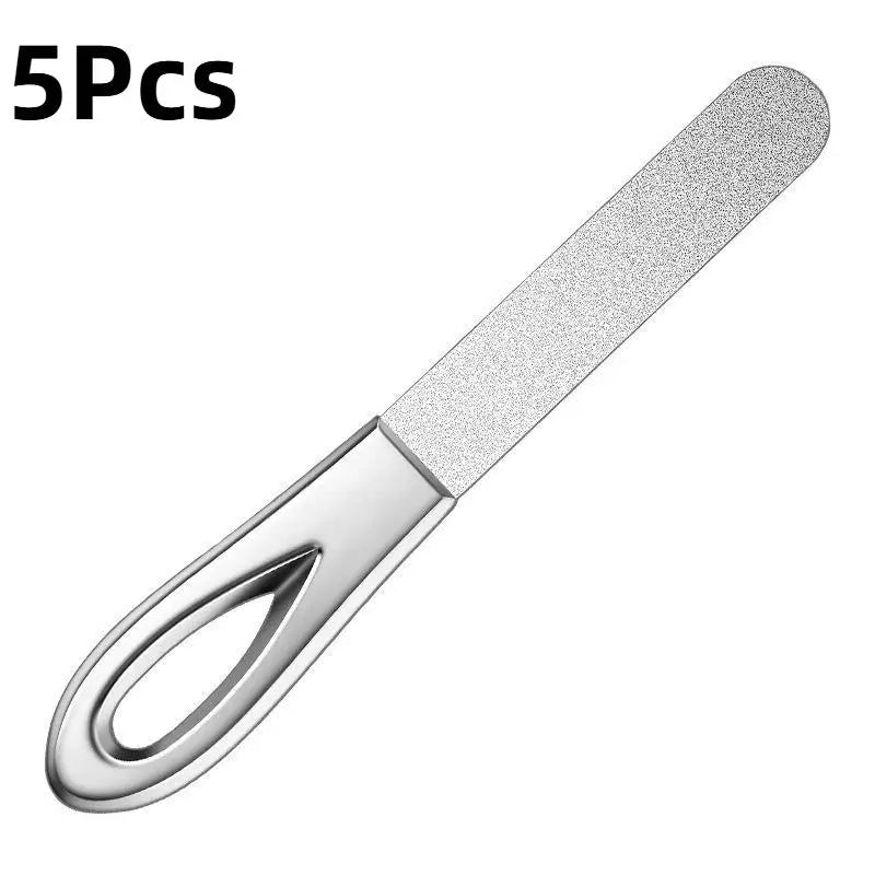 Stainless Steel Diamond Grit Nail File | Dual-Grit 1/2/5 Pack Nail File QXL 1Pc