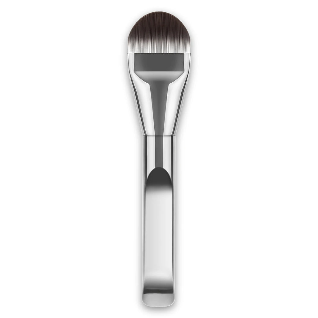 Flat Head Foundation Brush | Soft Synthetic Streak-Free Finish Foundation Makeup Brush QXL Silver