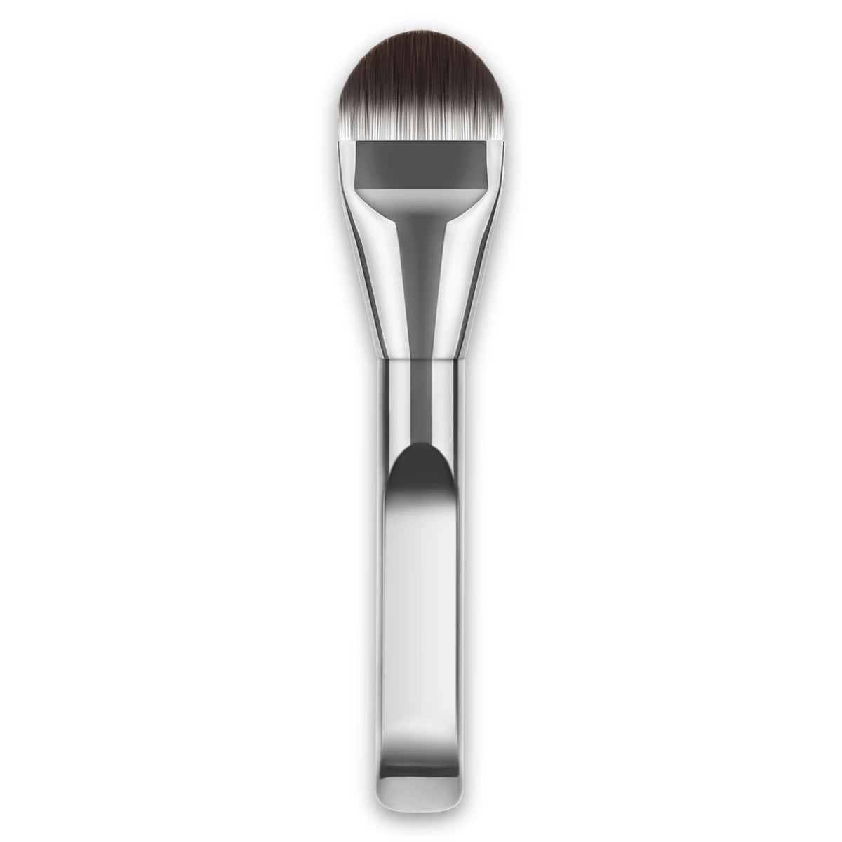 Flat Head Foundation Brush | Soft Synthetic Streak-Free Finish Foundation Makeup Brush QXL Silver