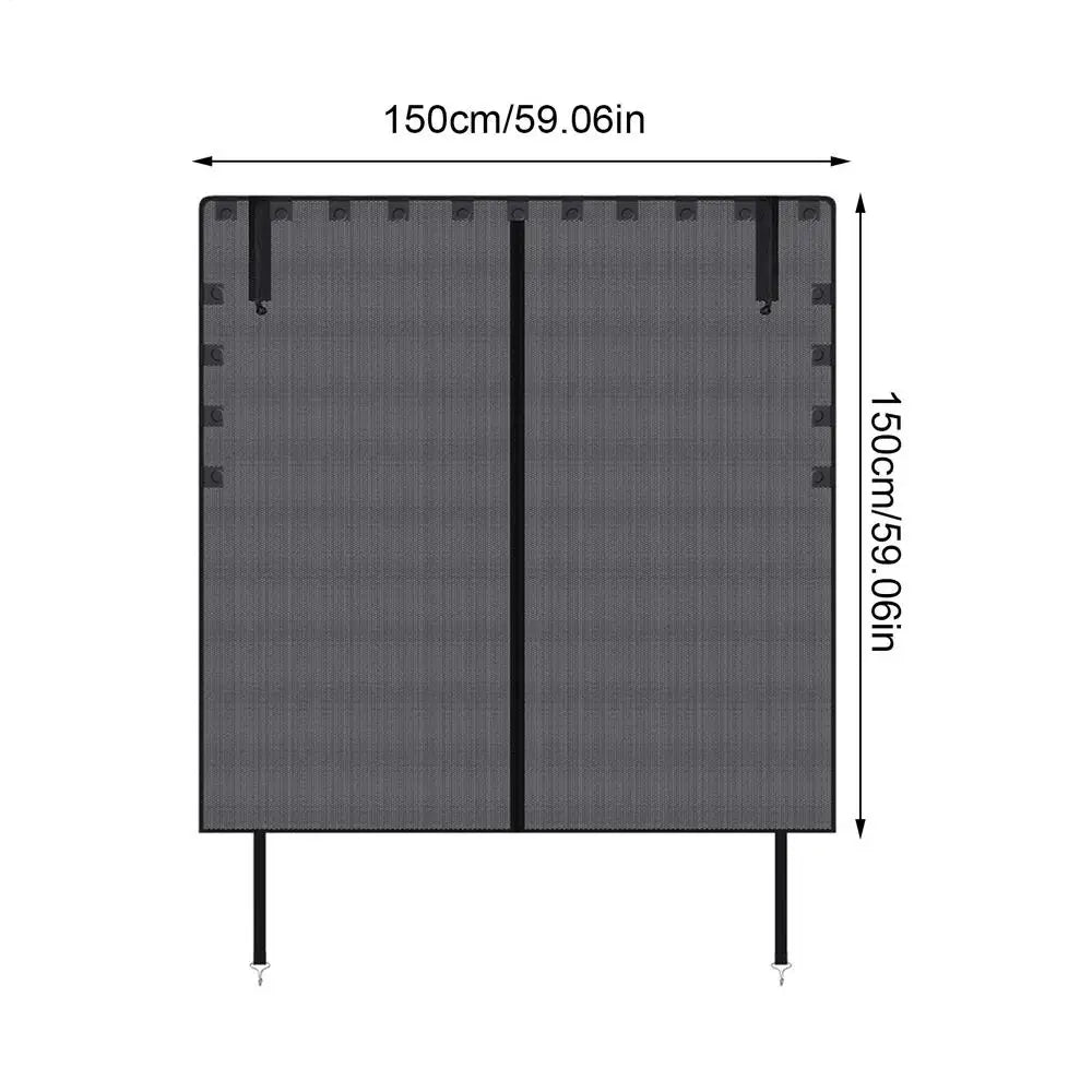59x59" Magnetic Tailgate Mesh Screen – UV & Privacy Shield Tailgate Mesh Screen QXL Black
