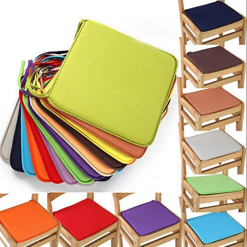 Cotton Blend Chair Seat Cushion 40x40cm | 7 Colors Tie-On Chair Seat Cushion QXL