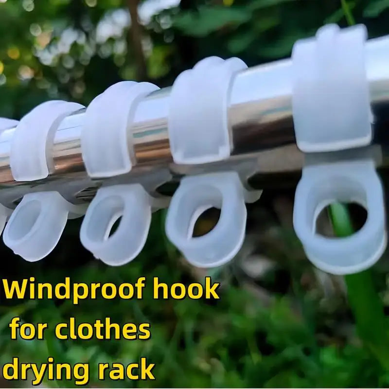 10-Pack Windproof Plastic Drying Rack Hooks | Laundry Helper Drying Rack Hooks QXL