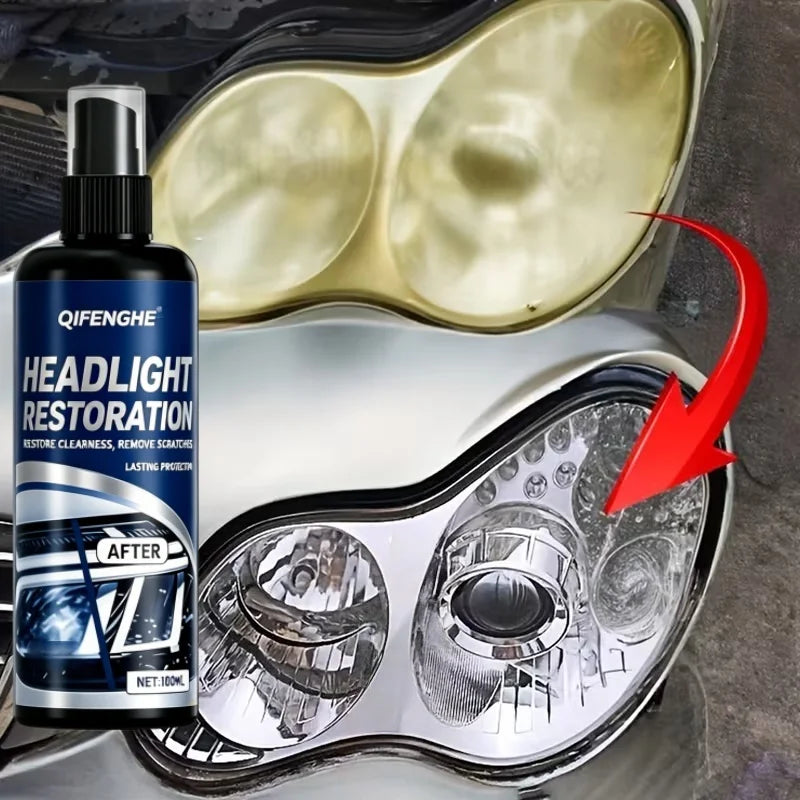 Headlight Restoration Spray – Remove Yellowing & Oxidation Headlight Restoration Spray QXL