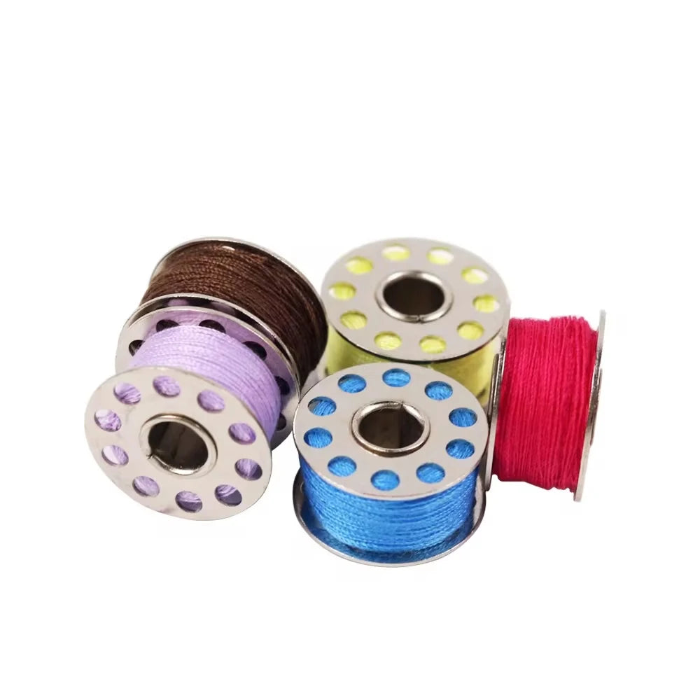 25 or 36 Color Metal Bobbin & Thread Set | Sewing Machine Bobbin Thread Set QXL
