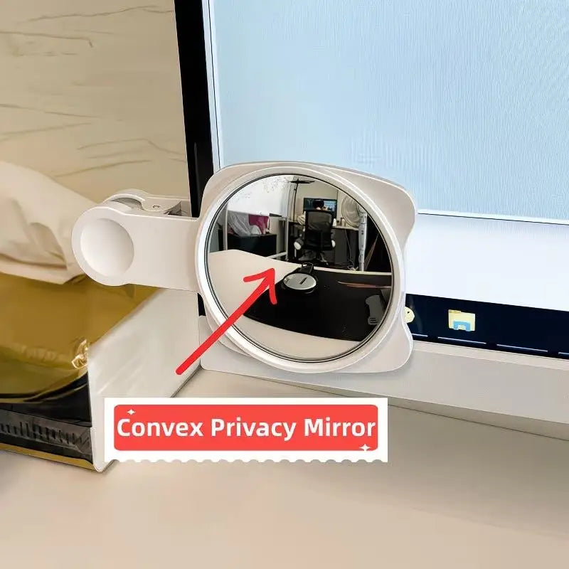 360° Convex Privacy Mirror for Desk & Monitor – Wide Angle Desk Privacy Mirror QXL