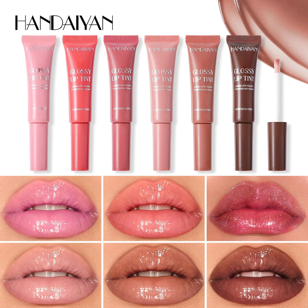Handaiyan Hydrating Lip Glaze | Pearlescent Gloss & Lip Oil Lip Glaze Gloss QXL