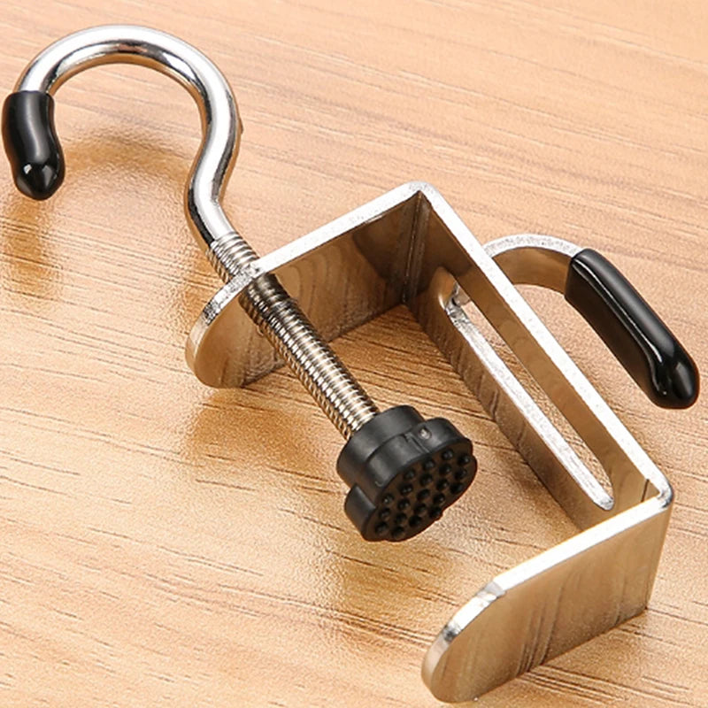 Rotating Steel Desk Hook | No-Damage Clip-On Organizer Desk Hook Organizer QXL