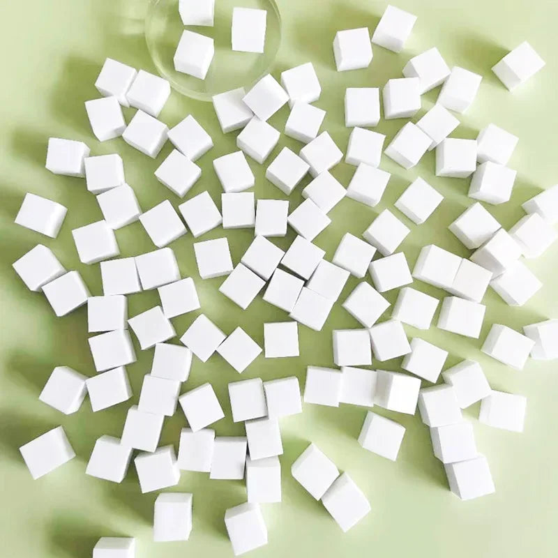 100-Pack Mini Square Powder Puffs | Wet & Dry Makeup Sponge Makeup Powder Puff QXL Default Title