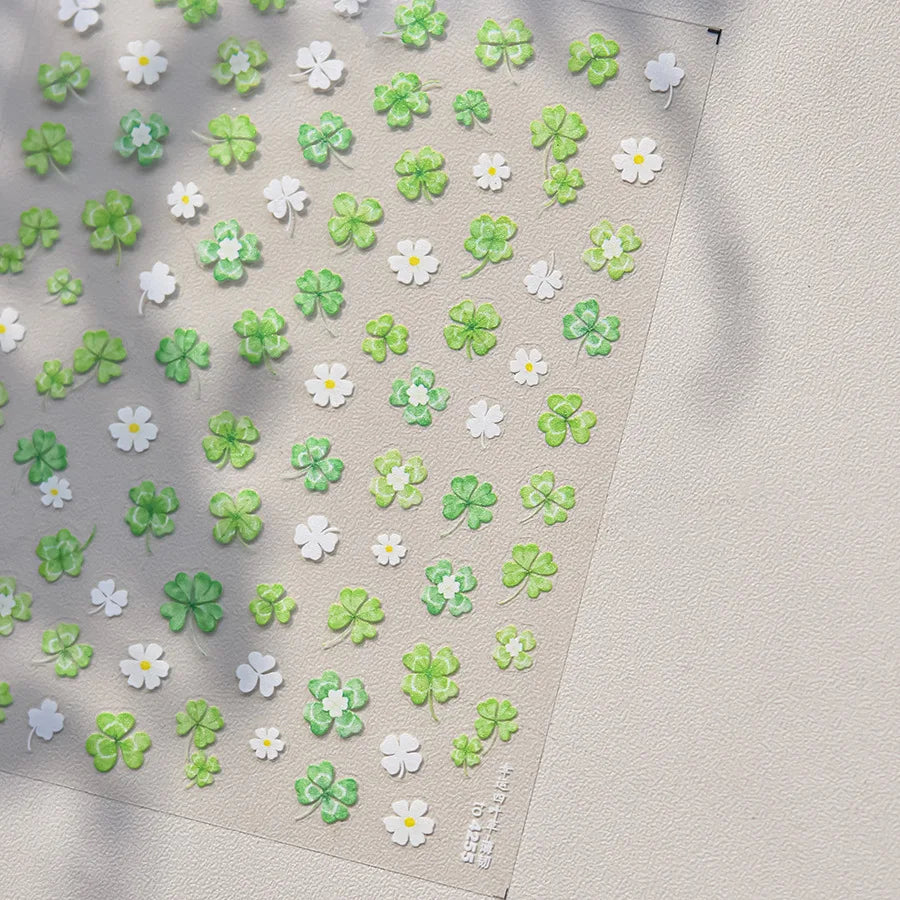 5D Jelly Flower Nail Stickers | Floral Self-Adhesive Decals Nail Art Stickers QXL