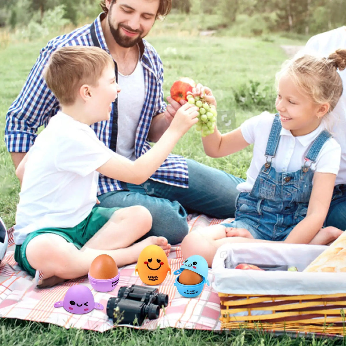 Portable Cartoon Egg Holder Box | Travel & Picnic Organizer Egg Storage Holder QXL